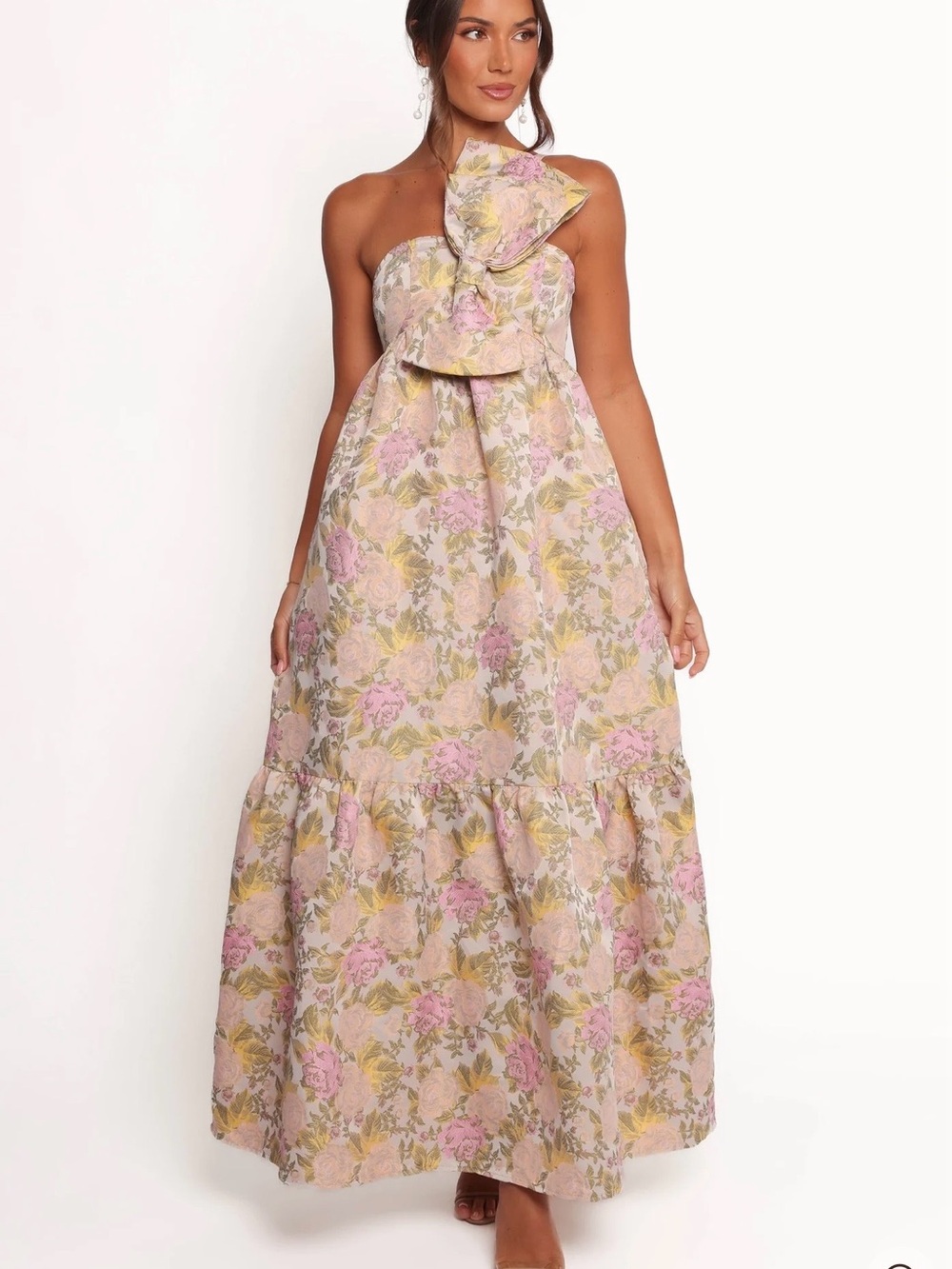 Petal & Pup Pastel Betina Bow Dress in Pink, Green & Yellow